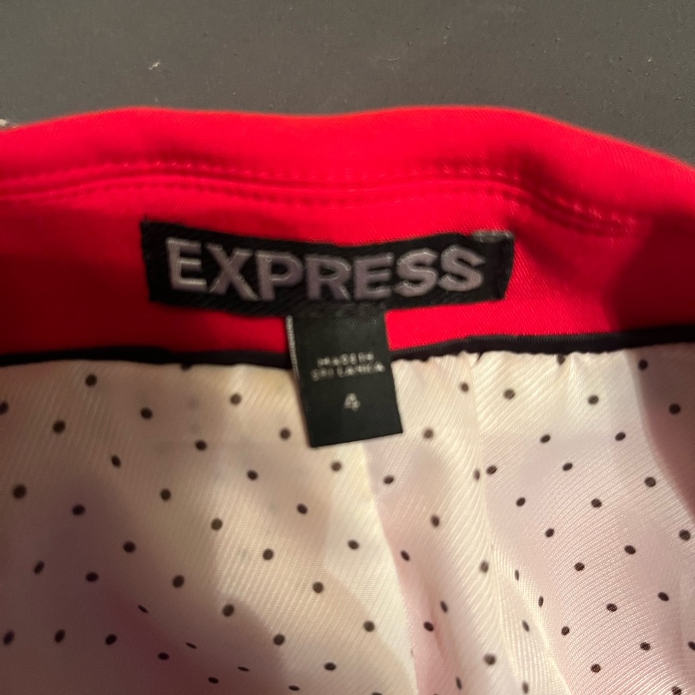 Express Bold Red Women's Blazer - Picture 6 of 6